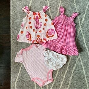 Bundle of 6 month Girls’ dresses bloomer & onesie